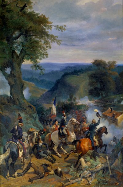 Guerras Revolucionarias: “Batalla en los Desfiladeros de Argonne bajo el mando del General Dumouriez en septiembre de 1792” Pintura de Eugene Louis Lami (1800-1890) 1834 de Eugene Louis Lami