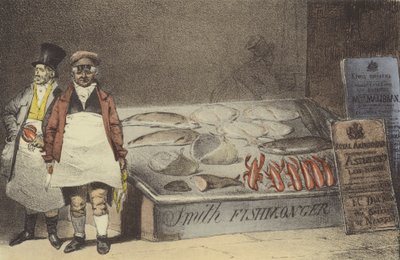 Un comerciante de pescado de Eugene Louis after Lami