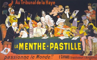 Cartel satírico sobre la Conferencia de Paz en La Haya en 1899: 
