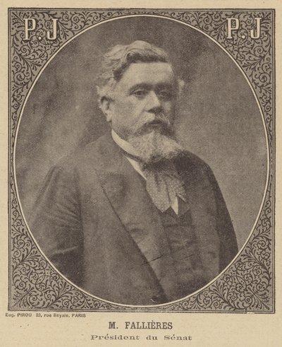 Armand Fallieres, Presidente del Senado Francés de Eugene Pirou