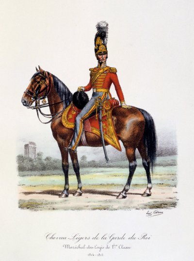 Chevau-Légers de la Guardia del Rey, Mariscal de Logis de 1ª Clase, 1814-15 de Eugene Titeux