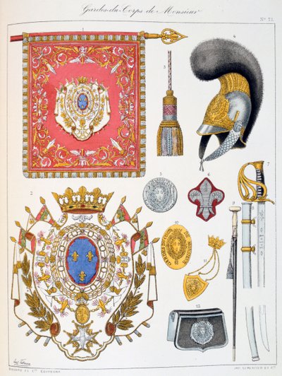Gardes-du-Corps de Monsieur, insignia de Eugene Titeux