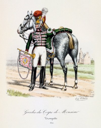 Gardes-du-Corps de Monsieur, Trompetista, 1820 de Eugene Titeux