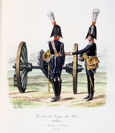 Gardes-du-Corps de Roi, Artillería, 1814-15 de Eugene Titeux