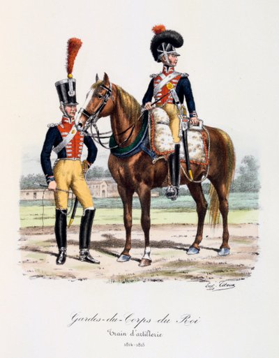 Gardes-du-Corps de Roi, Tren de Artillería, 1814-15 de Eugene Titeux