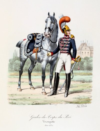 Gardes-du-Corps de Roi, Trompetista, c. 1820-30 de Eugene Titeux