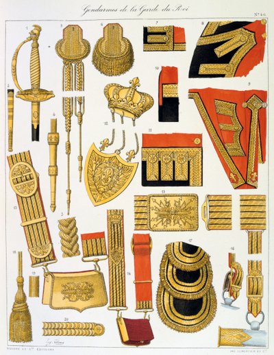 Gendarmes de la Guardia del Rey, Insignia de Eugene Titeux