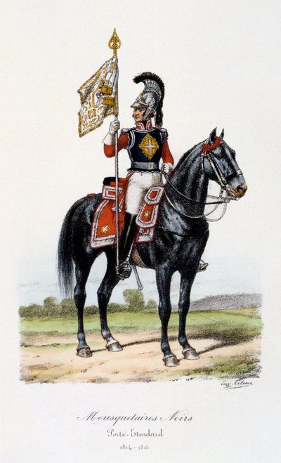 Mousquetaires Noirs, Portaestandarte, 1814-15 de Eugene Titeux