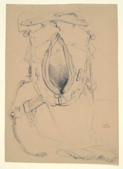 estudio de un caballo de Eugene le Poittevin