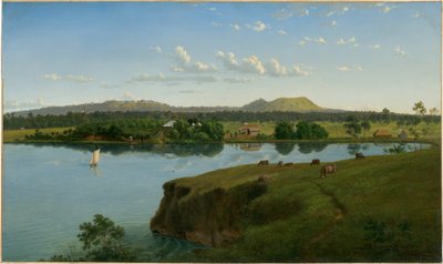 Purrumbete desde el otro lado del lago de Eugene von Guérard