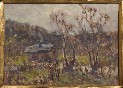 Granja (óleo y témpera sobre papel) de Eugenio Gignous