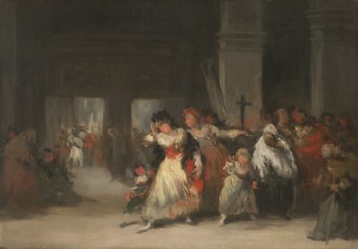 Dentro de la Iglesia, c.1860-66 de Eugenio Lucas Velázquez
