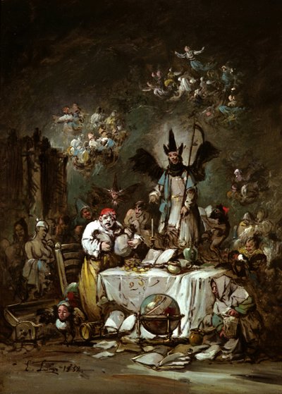 Capricho alegórico. La Avaricia, 1852 de Eugenio Lucas Velázquez