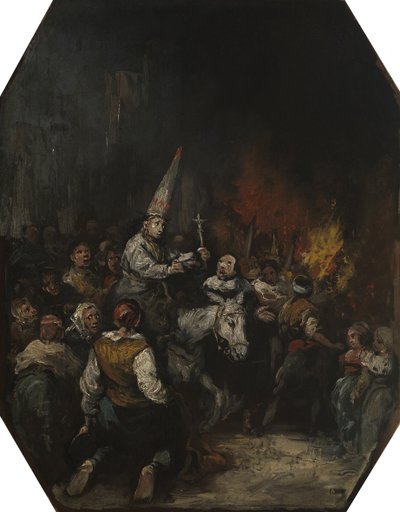 Condenado por la inquisición, ca 1860 de Eugenio Lucas Velázquez