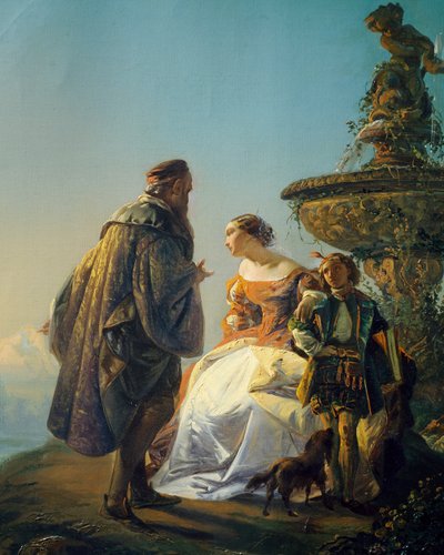 Retrato de Tiziano e Irene da Spilimbergo, de Eugenio Moretti Larese (1822-1874) de Eugenio Moretti Larese