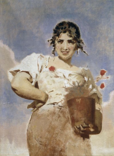 La Florista (La Fioraia) de Eugenio Prati
