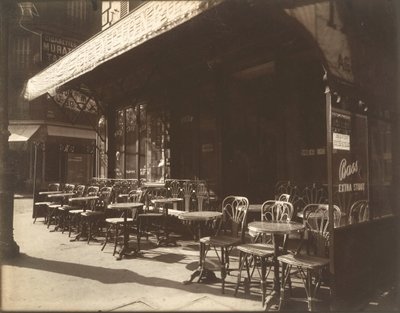 Café, Avenida de la Grande-Armée, 1924-1925 de Eugène Atget