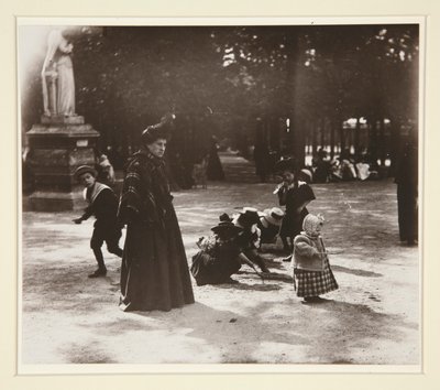Niños - Jardín de Luxemburgo de Eugène Atget