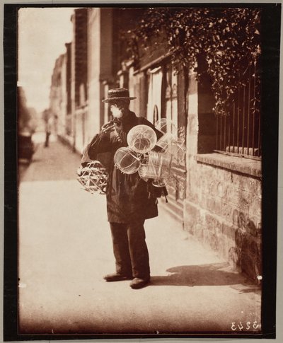 Comerciante de cestas de alambre de Eugène Atget