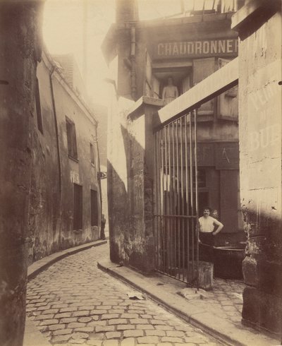 Taller de metalurgia, passage de la Réunion de Eugène Atget