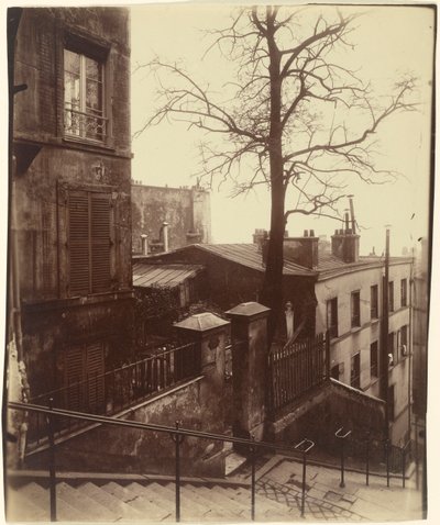 Escalera, Montmartre, 1921 de Eugène Atget
