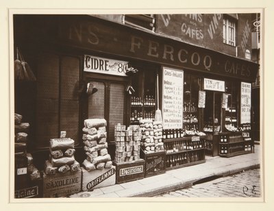 frente de la tienda de Eugène Atget