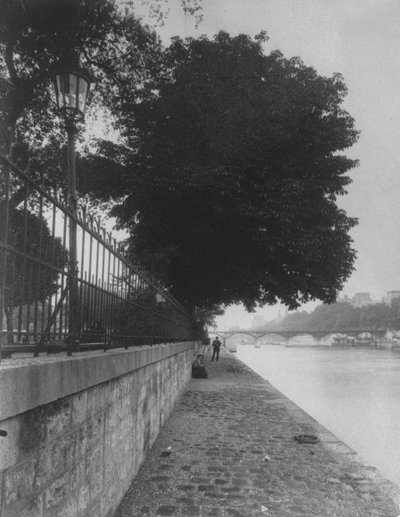 Vista del Pont des Arts desde el Terre-Plein de Pont Neuf, 1911 de Eugène Atget
