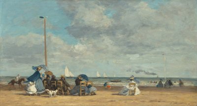 Playa en Trouville de Eugène Boudin