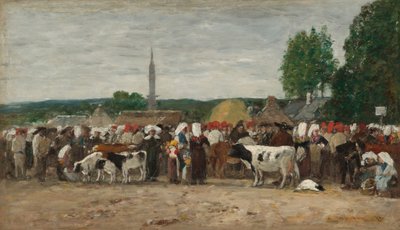 Feria en Bretaña de Eugène Boudin