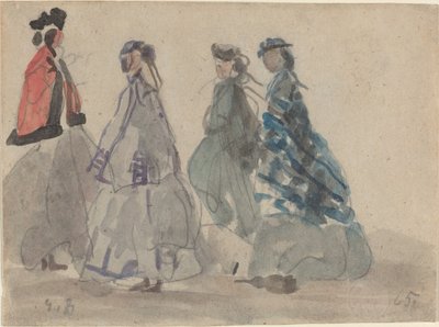 Cuatro mujeres en Trouville de Eugène Boudin