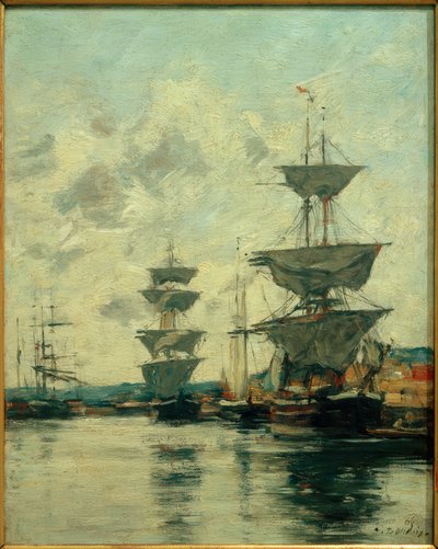 Dársena de Deauville de Eugene Louis Boudin