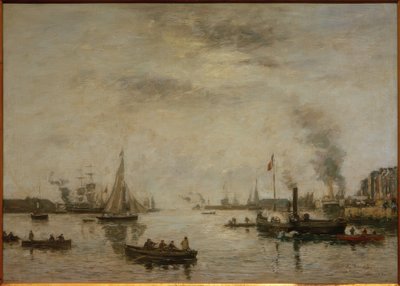 Le Havre, vista del puerto de Eugene Louis Boudin