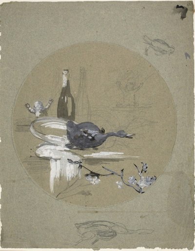 Diseño para un plato de China de Eugène Carrière