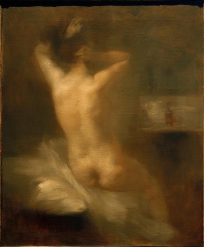 Desnudo femenino de espaldas de Eugène Carrière