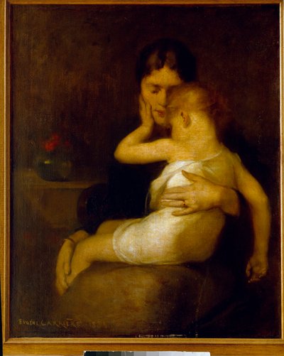 El niño enfermo (Madame Eugene Carriere y su hijo Leon) de Eugène Carrière