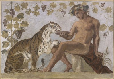 Baco con un tigre, 1834 de Eugène Delacroix