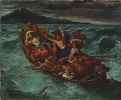 Cristo dormido durante la tempestad de Ferdinand Victor Eugene Delacroix