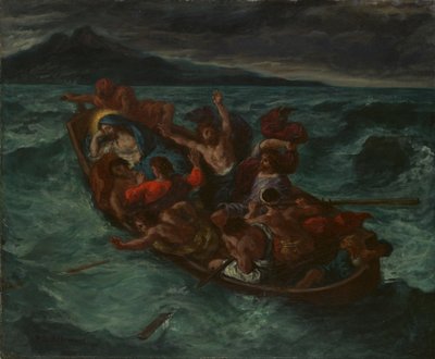 Cristo dormido durante la tempestad de Ferdinand Victor Eugene Delacroix
