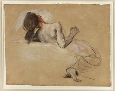 Mujer agazapada de Eugène Delacroix