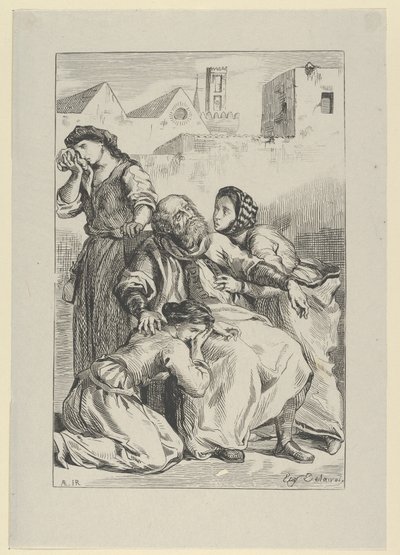 Muerte de Goetz von Berlichingen, 1845 de Eugène Delacroix