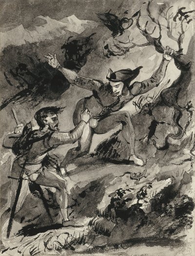 Fausto y Mefistófeles en el Blocksberg de Ferdinand Victor Eugene Delacroix