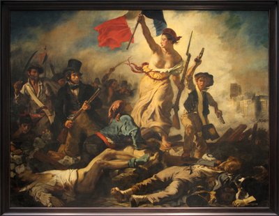 Francés: Le 28 juillet 1830. La Liberté guidant le peuple La libertad guiando al pueblo de Eugène Delacroix