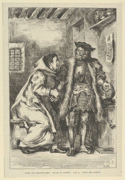 Goetz y el Fraile Martín de Eugène Delacroix