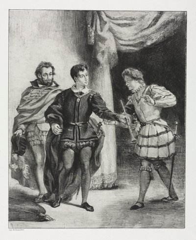 Hamlet: Hamlet y Guildenstern de Eugène Delacroix