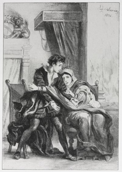 Hamlet: Hamlet y la Reina de Eugène Delacroix
