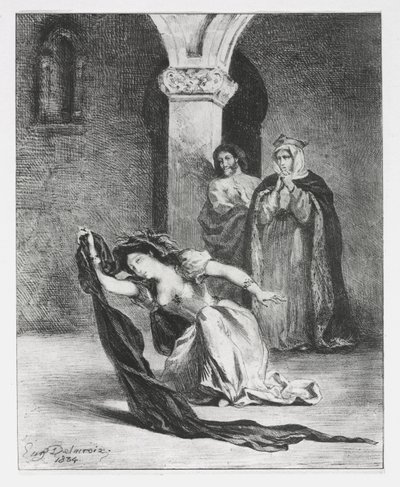 Hamlet: El canto de Ofelia de Eugène Delacroix