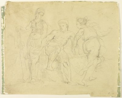 Hércules entre la virtud y el vicio de Eugène Delacroix