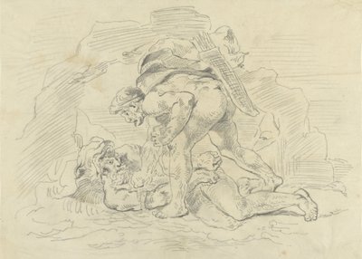 Hércules cautiva a Nereo de Eugène Delacroix