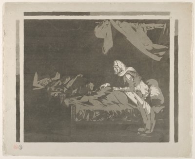 Interior de un hospital militar de Eugène Delacroix