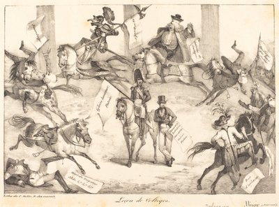 Lección de voltiges (Equitación acrobática) de Eugène Delacroix
